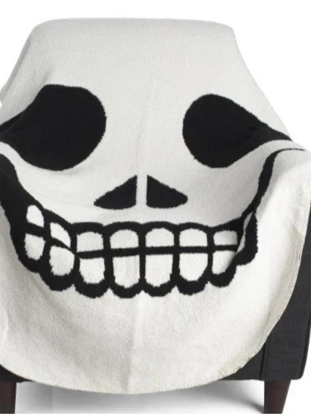 Cupcakes & Cashmere Skull Shaped Throw Blanket 50" x 60" ■ NWT